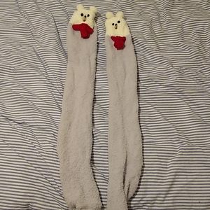 Thigh high fuzzy socks